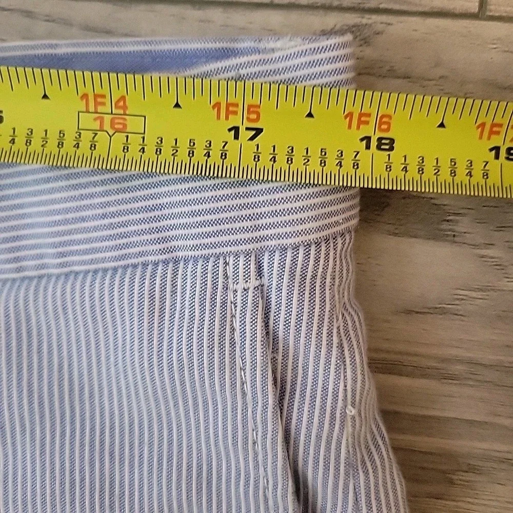Peter Millar Shorts Mens 35 Blue White Strip‎ Chino Preppy Golf